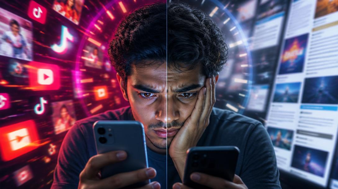 Válka o vteřiny: Jak formát YouTube Shorts a TikTok mění schopnost diváků udržet pozornost